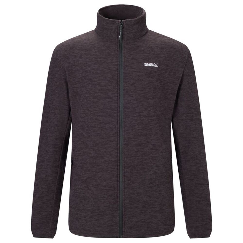 Regatta Mens Harrow Full Zip Fleece Jacket / Black Marl